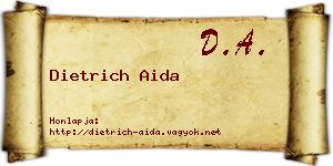 Dietrich Aida névjegykártya